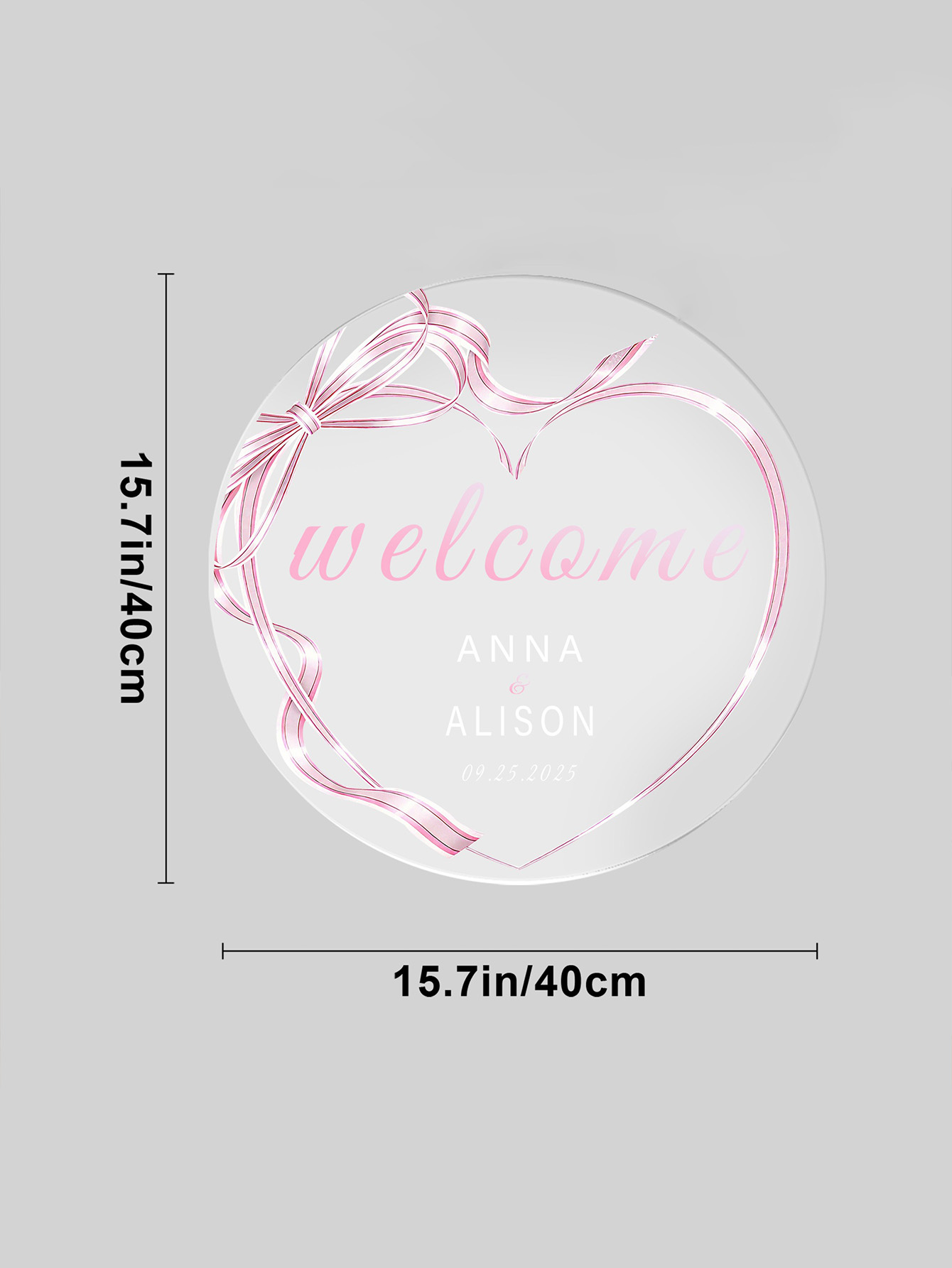 Custom Round Acrylic Wedding Sign